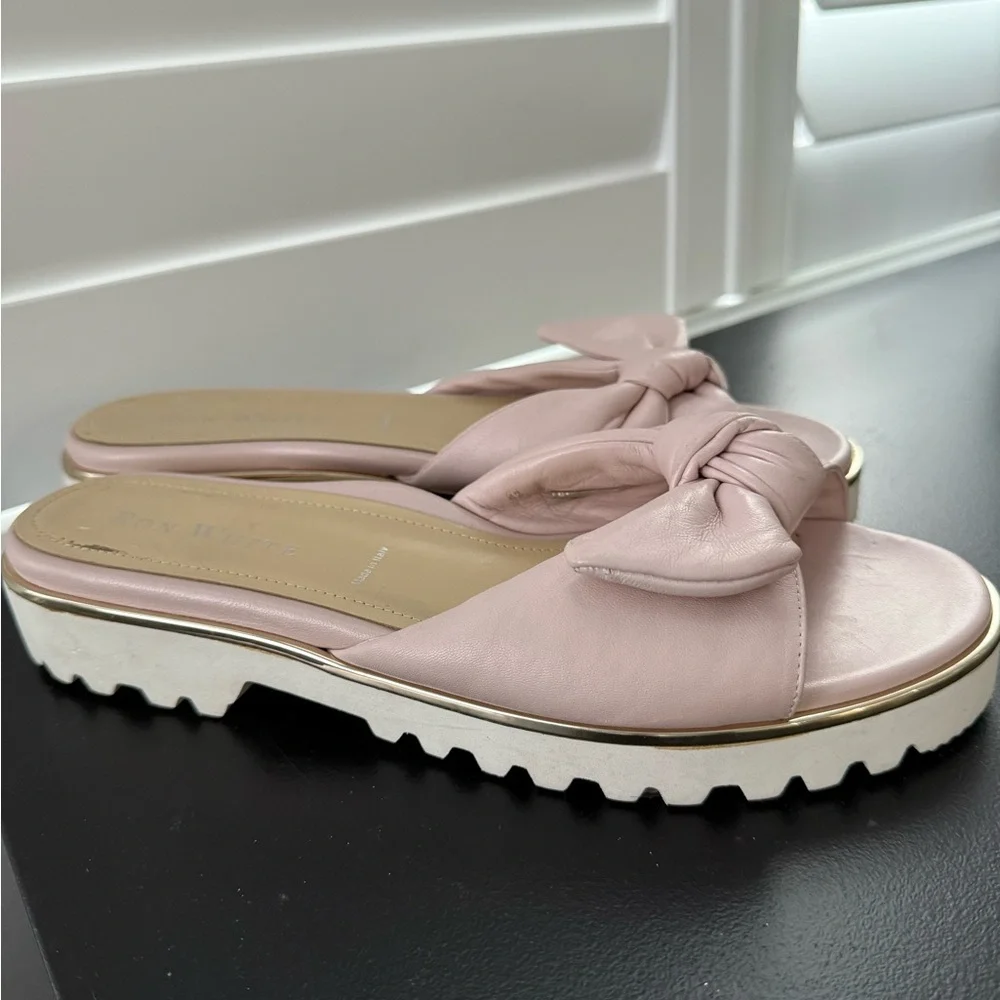 Ron White NEW Size 42 Chrissie Slide Sandal in blush pink